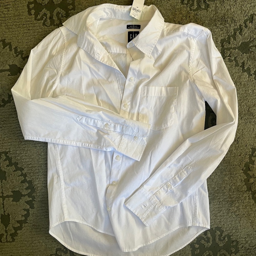 White long sleeve button up